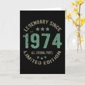 47 Jaar Oud Bday Legend 47e Verjaardag Kaart (Gele Bloem)