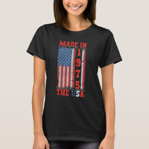 47 jaar oude patriottische Amerikaanse vlag 1975 4 T-shirt