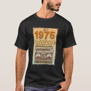 47 jaar oude vogeldecoraties 1975 Cassette Ta T-shirt