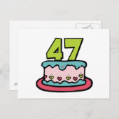 47-jarige verjaardagskaart briefkaart (Voorkant / Achterkant)