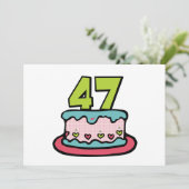 47-jarige verjaardagskaart kaart (Staand voorkant)