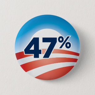 47% Obama-Button Ronde Button 5,7 Cm