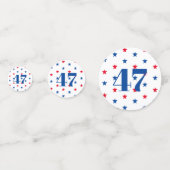 47 President rood wit en blauw sterren patriottisc Confetti (Voorkanten)