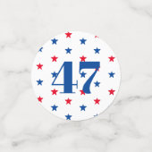 47 President rood wit en blauw sterren patriottisc Confetti (Kleine voorkant)