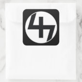 47 Sticker Zwart/Zwart (Tas)