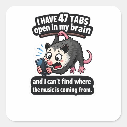 47 Tabs Possum Sticker (Voorkant)