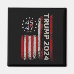 47 Trump 2024 Amerikaanse vlag (op rug) 1 Magneet