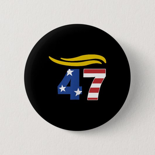 47 Trump Hair _1 Ronde Button 5,7 Cm (Voorkant)