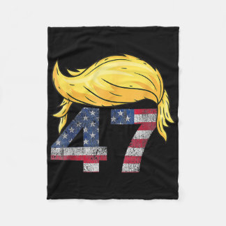 47 Trump Hair Fleece Deken