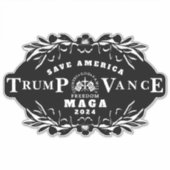 47 Trump J.D. Vance 2024 Sticker (Voorkant)