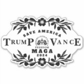 47 Trump J.D. Vance 2024 Sticker (Voorkant)
