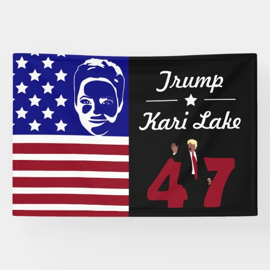 47 Trump Kari Lake 2024 Spandoek (Horizontaal)