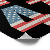 47 Trump  Retro Vlag VS 2024 President POC Poster (Hoek)