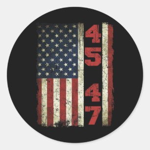 47 Verkiezingen voor het President van Trump in d Ronde Sticker