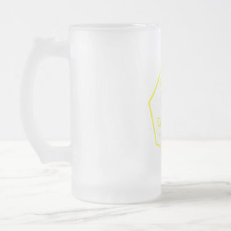 47cl frosted glass mug with our yellow bee logo