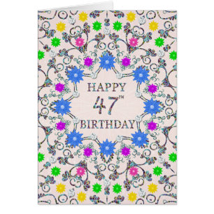 47e anniversaire Fleurs Abstraites