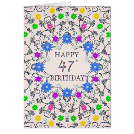 47e anniversaire Fleurs Abstraites (Devant)