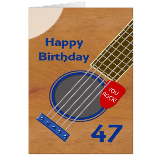 47e anniversaire Guitare Joueur Anniversaire (Devant)