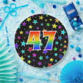 47e Evenement: Vet, Leuk, Kleurrijke Regenboog 47 Papieren Bordje (Feest)