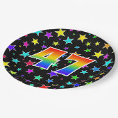 47e Evenement: Vet, Leuk, Kleurrijke Regenboog 47 Papieren Bordje (Gekanteld)