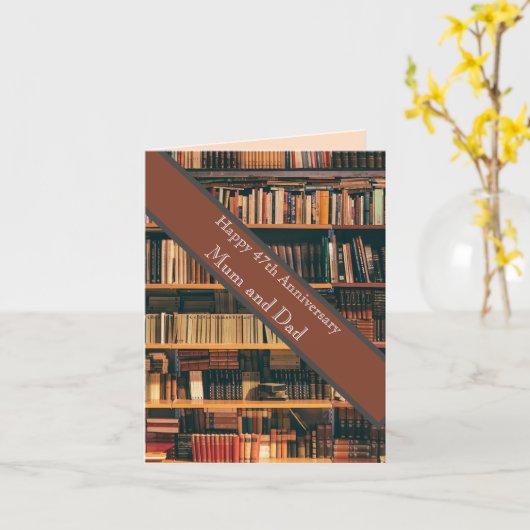 47e Jubileum voor bruiloft Kaart (Gele Bloem)