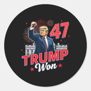 47e President Donald Trump Inauguratie Dag 5 Ronde Sticker