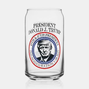 47e President Donald Trump Inauguratie Keepsake Blikvorm Glas