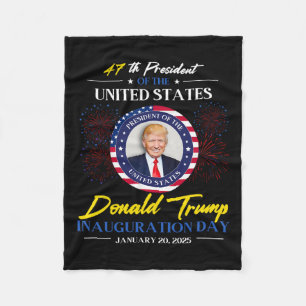 47e President Donald Trump Inauguratiedag 2025 Fleece Deken
