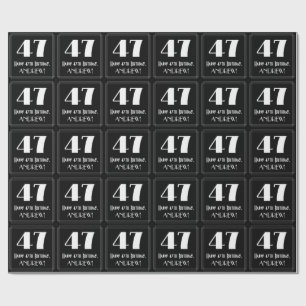 47e verjaardag - Art Deco Geïnspireerde look "47", Cadeaupapier