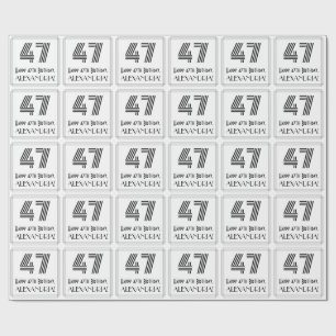 47e verjaardag: Art Deco geïnspireerde stijl "47" Cadeaupapier