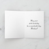 47e verjaardag: Fancy, elegant script + aangepaste Kaart (Binnen)