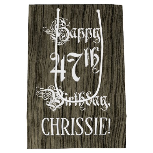 47e verjaardag: Fancy, Faux Hood Kijk + Aangepaste Medium Cadeauzakje (Achterkant)