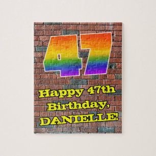 47e verjaardag: Fun Graffiti-geïnspireerde regenbo Legpuzzel