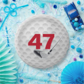 47e verjaardag golfbal design papier Bord (Feest)