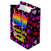 47e verjaardag: Heatten, regenboognr. 47 Medium Cadeauzakje (Voorkant Gekanteld)