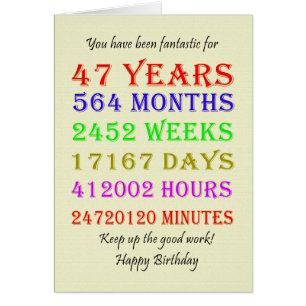 47e verjaardag Mijlpalen