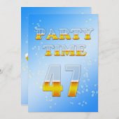 47e verjaardag uitnodiging met bier (Voorkant / Achterkant)