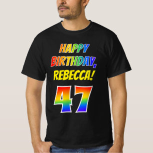 47e verjaardag — Vet, Plezier, Regenboog 47, Aange T-shirt