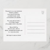 47e verjaardag: Vette, kleurrijke Fireworks-look Folie Uitnodiging Briefkaart (Achterkant)