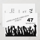 47ème invitation de fête avec foule (Devant / Derrière)