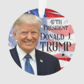 47ème Président Trump 2024 Photo drapeau américain (devant)