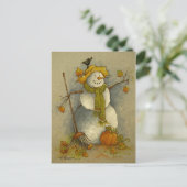 4878 Oogst Snowman Briefkaart (Staand voorkant)
