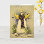 4881 Carte d'anniversaire de l'Ange des neiges et  (Fleur jaune)