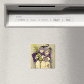 4882 Snowmen Kerstmis Magneet (Insitu (Vaatwasser))