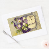 4882 Snowmen Kerstmis Rechthoekige Sticker (Envelop)