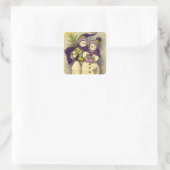 4882 Snowmen Kerstmis Vierkante Sticker (Tas)