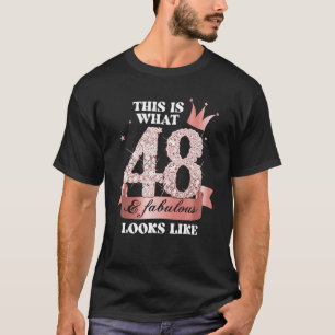 48 & Fabulous I Black Peach Party Group Candid Pho T-shirt