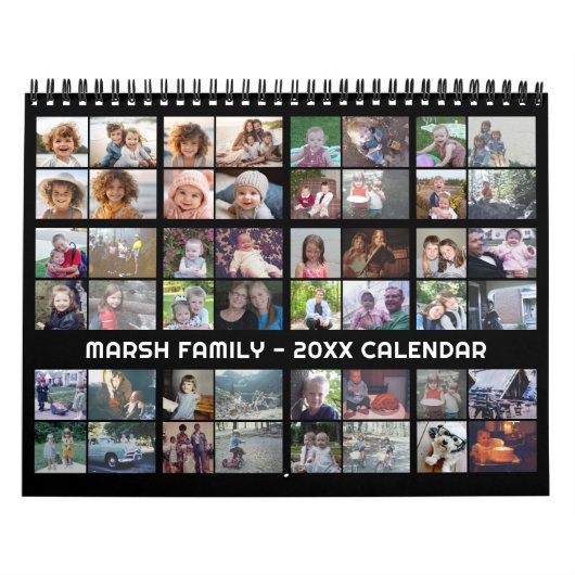 48 foto - eenvoudige moderne familie aangepaste fo kalender (Hoes)