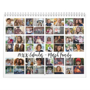 48 Foto - Eenvoudige moderne familiefoto op maat Kalender