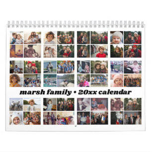 48 Foto - Eenvoudige moderne gezelfamilie aangepas Kalender